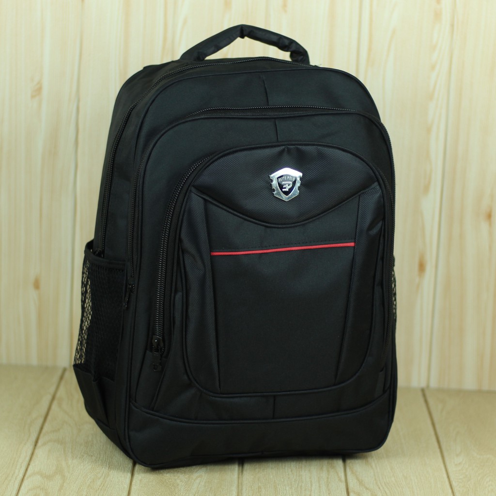 Tas Ransel Elite Polo List Merah A Back Pack Pria Cowok Kerja Trendy Tas Sekolah Kuliah Seminar Kece