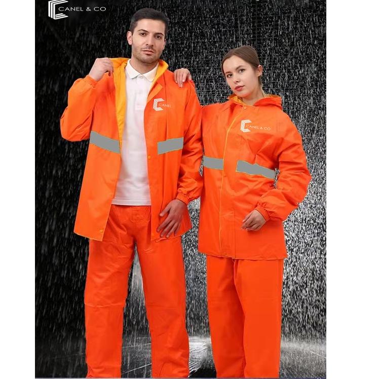 CANEL & CO Jas hujan sepeda motor nilon + PVC / jas hujan neon baru yang ditingkatkan / jas hujan mu