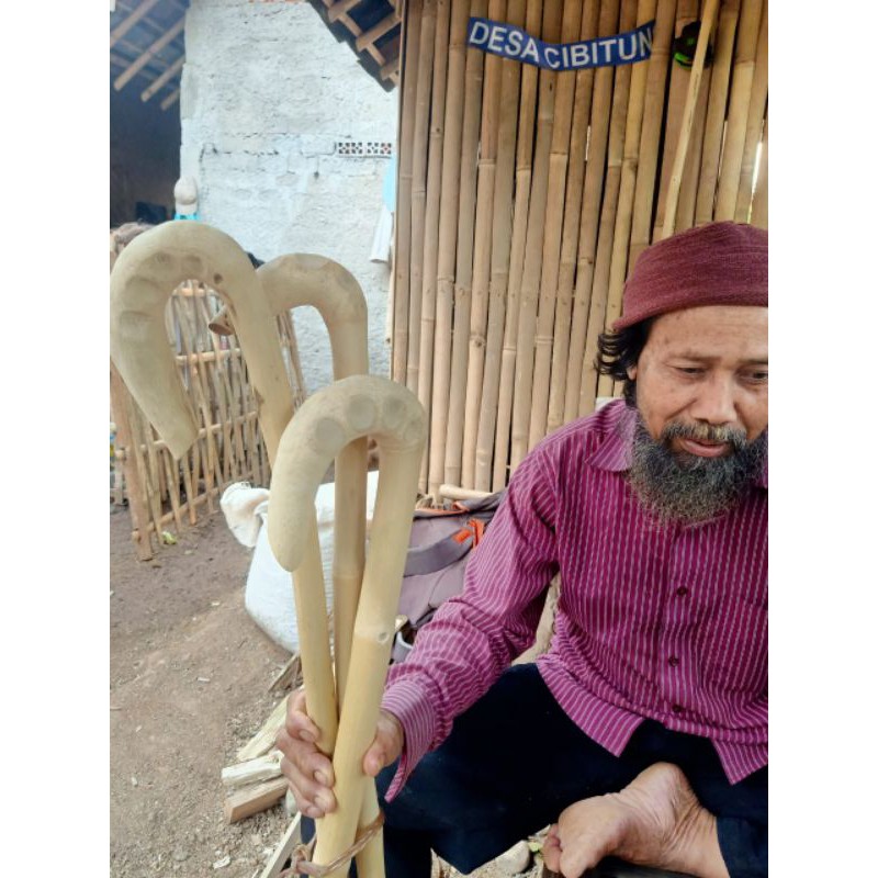 jual tongkat bambu unik siap pake harga perbuah 50 ribu