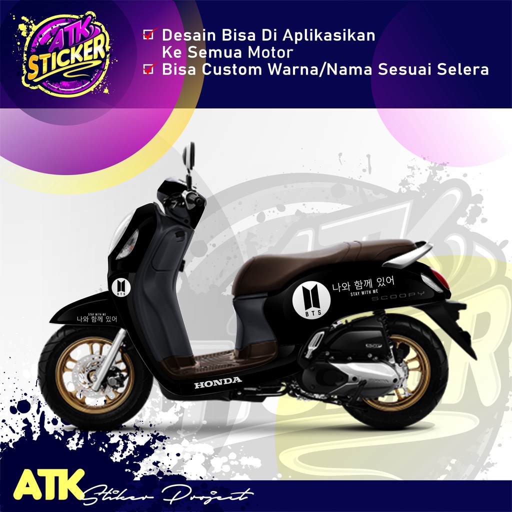 Stiker Striping Scoopy Prestige 2021 "BTS" Stiker Cuting Scoopy Stiker Body List Body Scoopy 2021 St