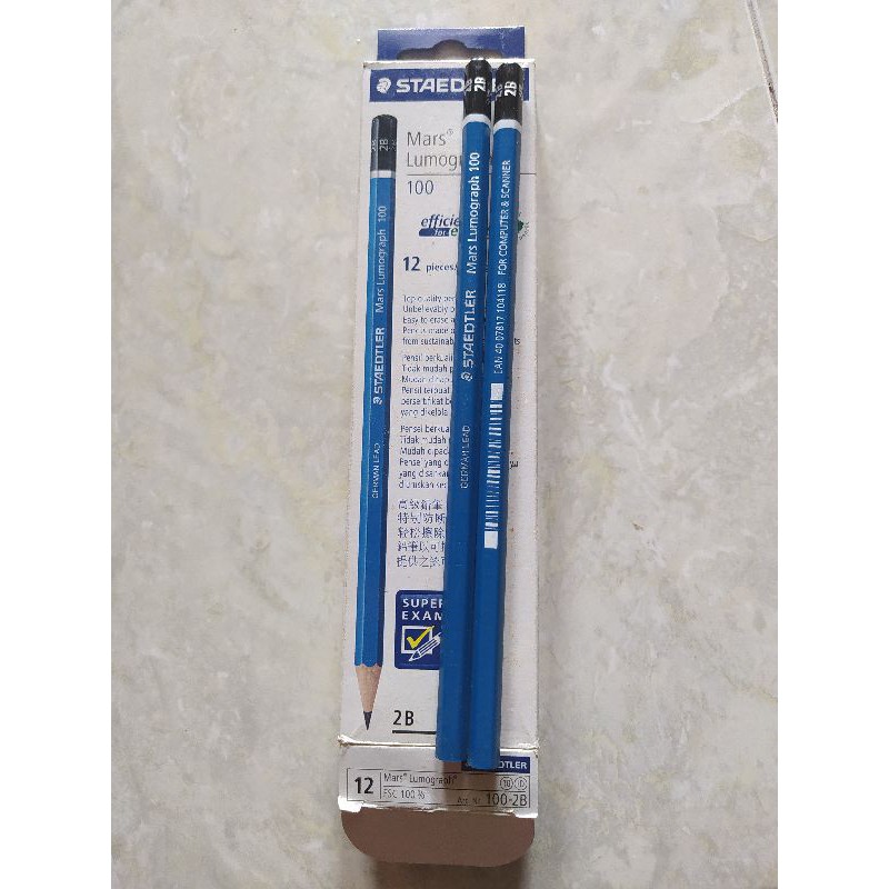 

1PC Pensil 2B Staedtler Mars Lumograph / pensil ujian for computer / staedler