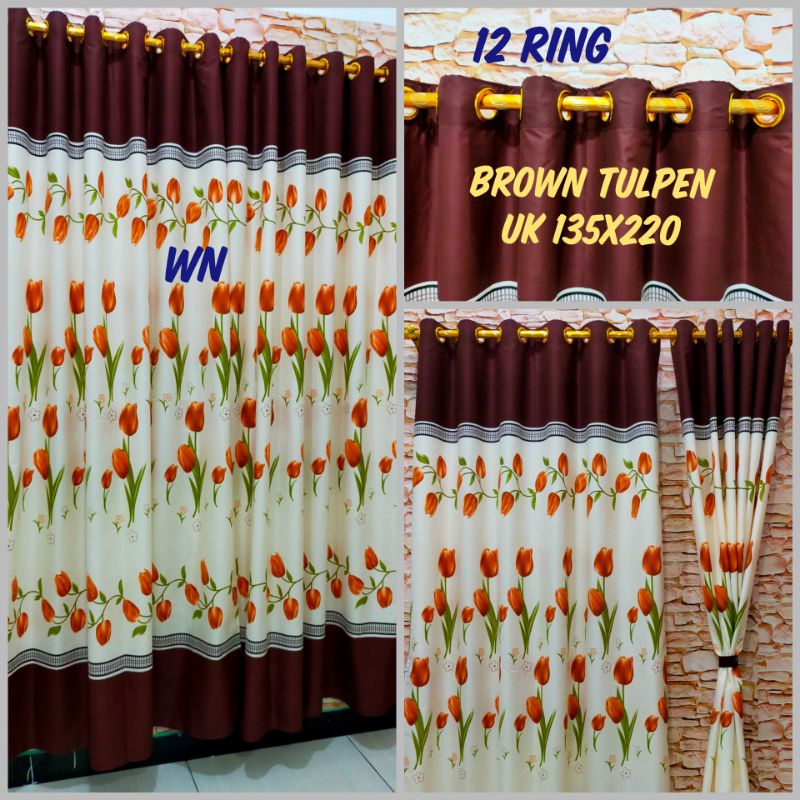 WN real pict MOTIF TULIP Best Seller Gorden Ring 12 waty grosir Dekorasi Pintu