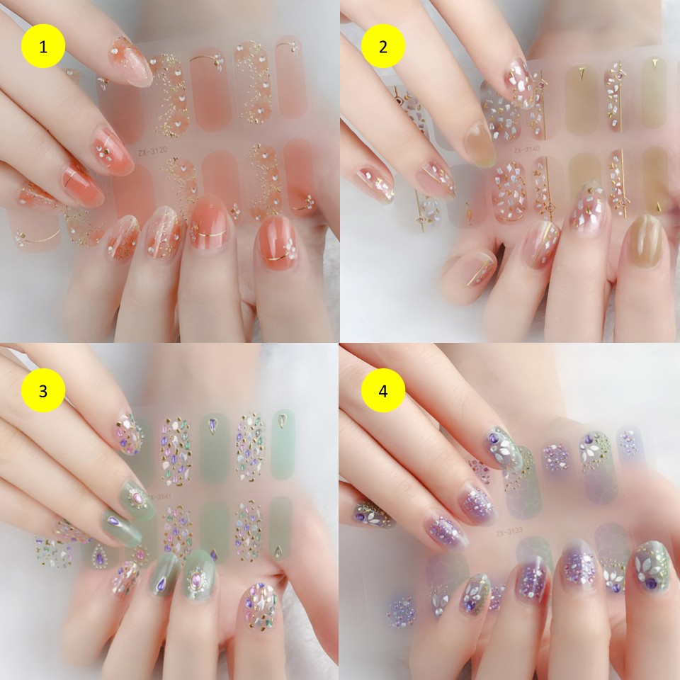 Stiker Kuku 3D / Nail Art / Nail Sticker Import 14 Pcs