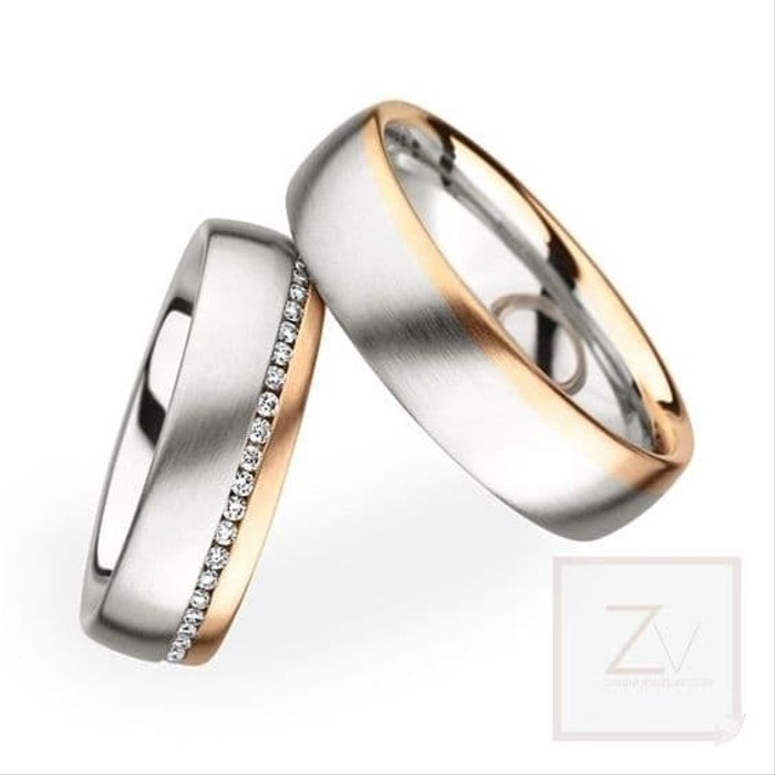Cincin Couple Cincin Kawin Cincin Nikah Cincin Perak Palladium 023 CINCIN KAWIN PALLADIUM DAN EMAS