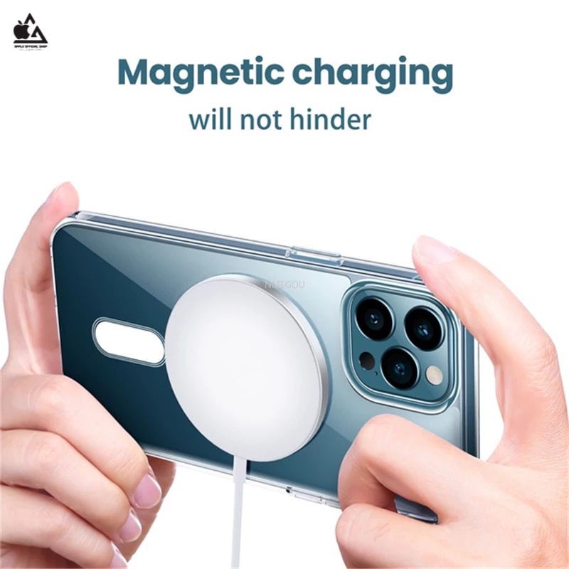 Official Clear Case Magsafe Magnetic Wireless iPhone 14 Pro Max 14 plus 13 13 Pro Max Mini 12 12 Pro Max 11 11 PRO MAX XR XS Max Apple Softcase Bening Silikon Jelly