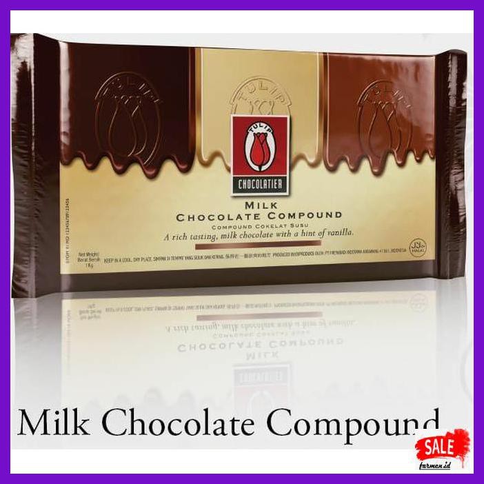 

SAKMACOKLAT- TULIP MILK CHOCOLATE COMPOUND 1 KG - TULIP COKLAT COMPOUND MILK -MAKANAN-MINUMAN.