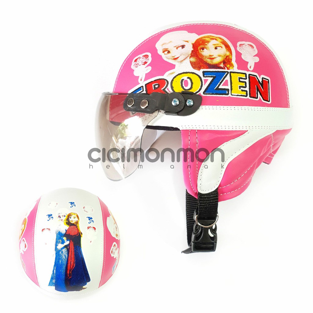 Helm Anak Cewek Retro Karakter Frozen