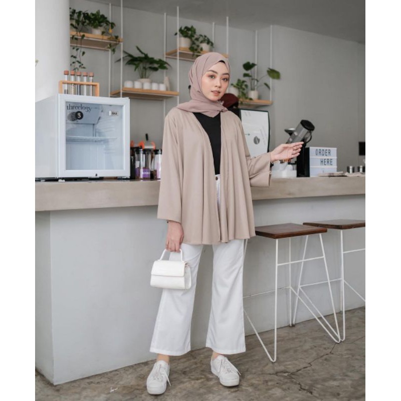 VANILA OUTER WEDGES / WAFFLE OUTER / ATASAN WANITA / ATASAN KERJA