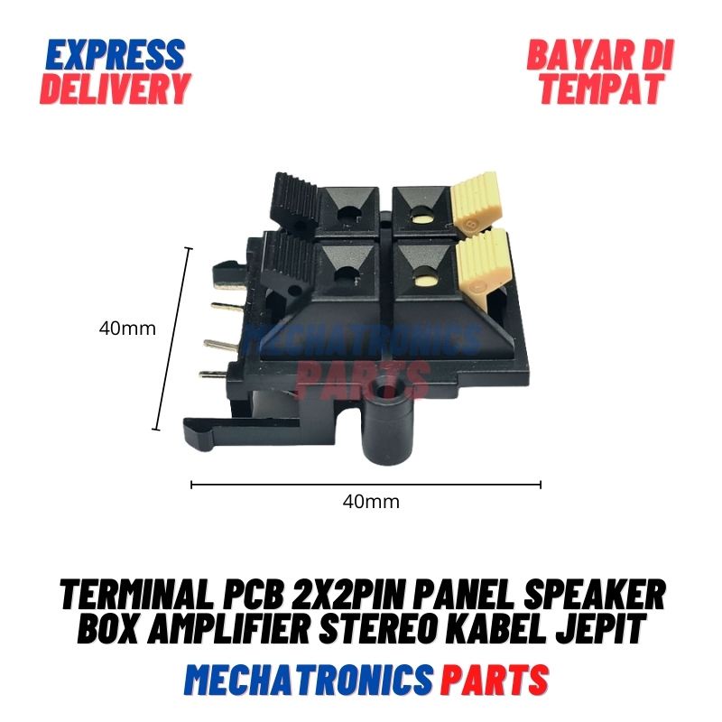 Terminal PCB 2x2Pin Panel Speaker Box Amplifier Stereo Kabel Jepit