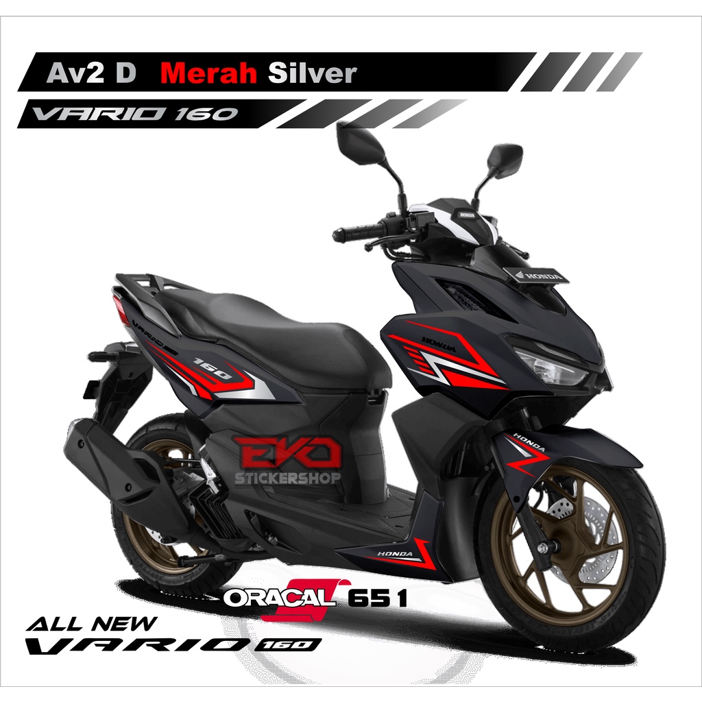 STIKER VARIO 160 NEW CUTTING STICKER VARIO HITAM Aksesoris AV2