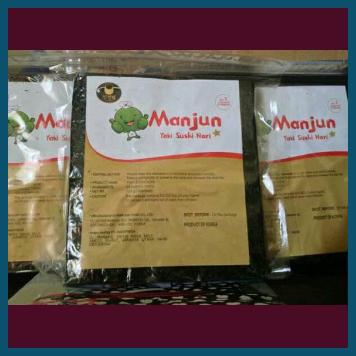 

SUSHI NORI RUMPUT LAUT LEMBARAN,MANJUN YAKI SUSHINORI 50LEMBAR