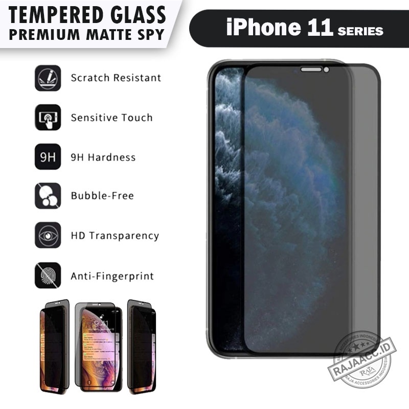 Tempered Glass Premium Matte Spy Iphone 11/11 Pro/11 Pro Max Anti Spy Anti Intip Privacy matte