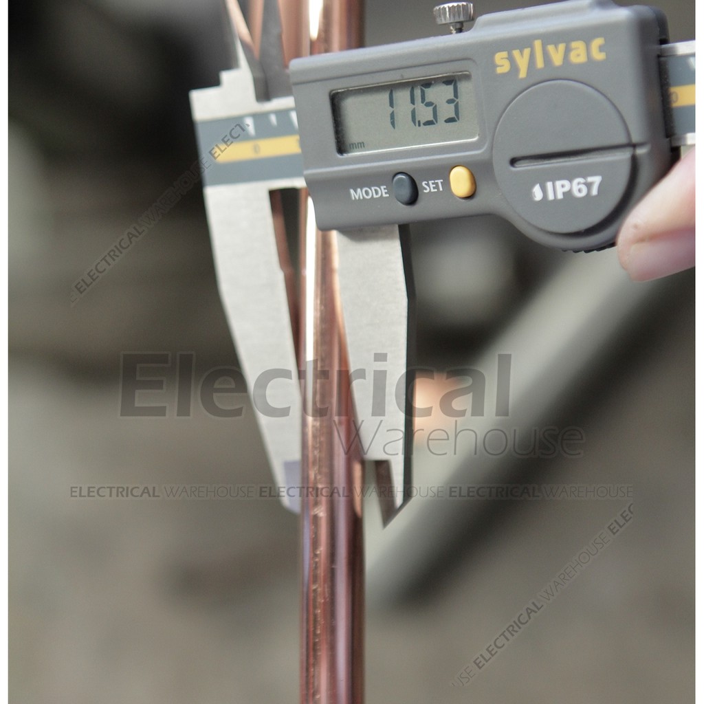 COPPER ROD TEMBAGA 1/2 Inch 2 Meter (GROUND GROUNDING 1/2&quot; Mtr 2m 2mtr )