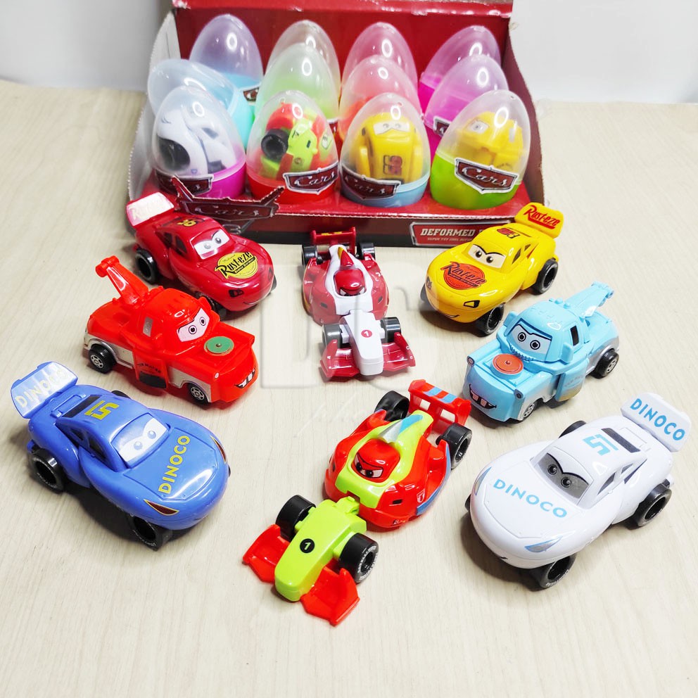 Cars 3 Deformed Egg HARGA ECERAN Mainan Telur Mobil Balap Mini