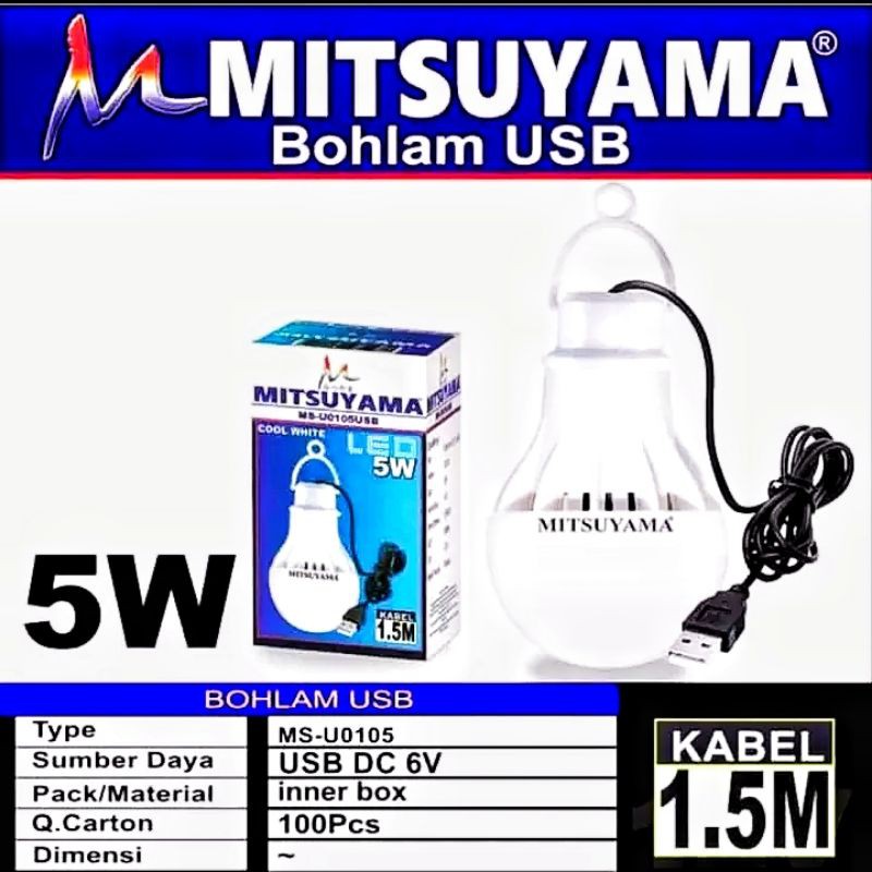 Bohlam USB 5 Watt MS-U0105TP MITSUYAMA