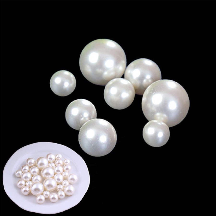 MOTE PEARL / MANIK AKRILIK BULAT TANPA LUBANG / MUTIARA AKRILIK BULAT TANPA LUBANG / MANIK PEARL BULAT / MOTE PEARL BULAT TL (TANPA LUBANG) 10MM