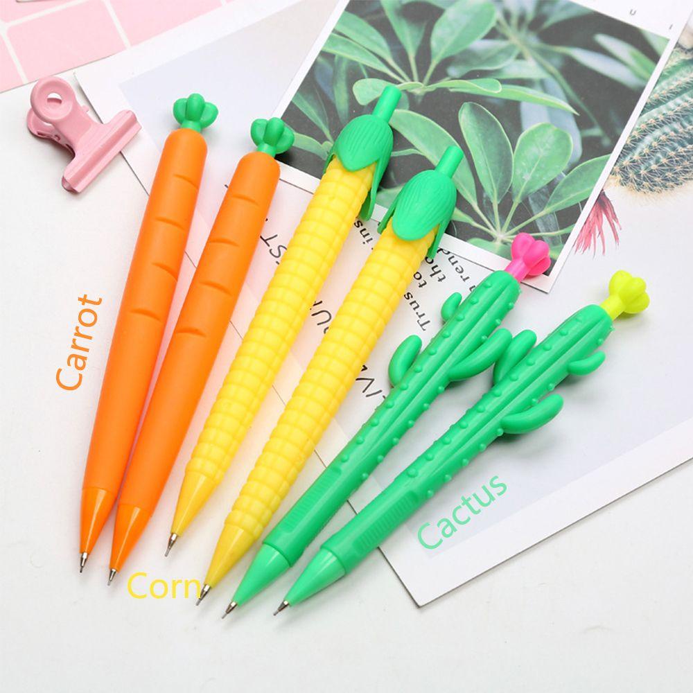 Pen Grip Pensil Mekanik Nanas Nyaman Wortel Kaktus Jagung Kartun Soft Gel Pen