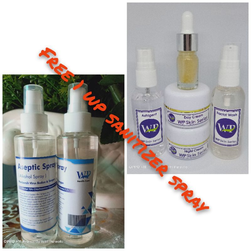 WP SKIN SERIES STEP 1 + GLOWING, FREE 1 WP SANITIZER SPRAY