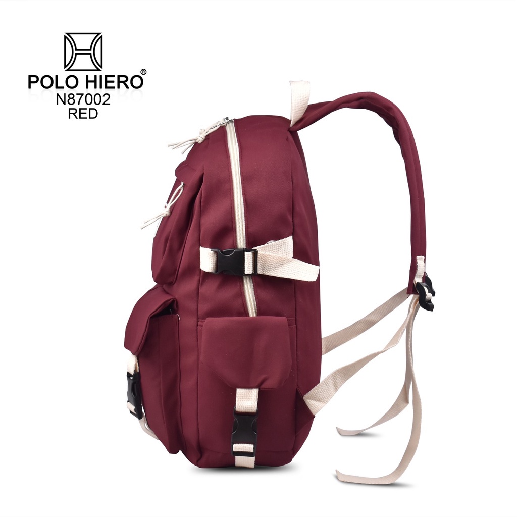 Tas Wanita Polo Hiero N87002 Fashion Tas Perempuan Import Tas Sekolah Ransel Fashion Tas Punggung Kerja Tas Kuliah