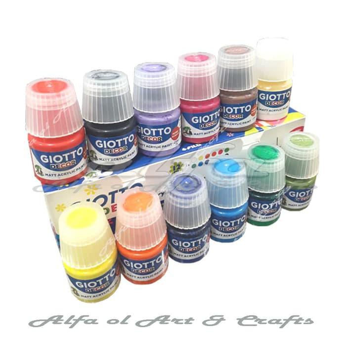 

GIOTTO Decor Acrylic Matt 25ml Set 12 Colours - Cat Akrilik 12 Warna