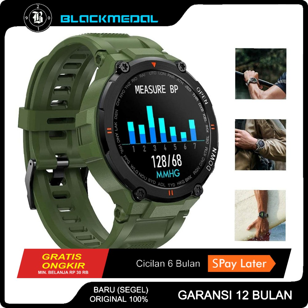 Mafam K22 Green IP67 Smartwatch New 2021 Jam Tangan Pintar Pria Olahraga Bluetooth Panggilan
