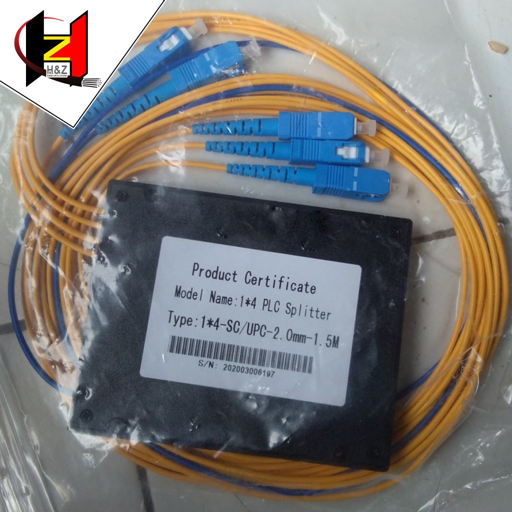 Passive/Splitter 1:4 Modular Besar SC UPC Fiber Optik