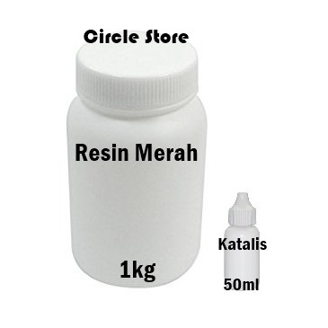 Paket Resin Fiber / Resin Merah 1kg + Katalis 50ml