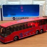 Diecast Transjakarta Bus Miniatur Material Metal ada Lampu