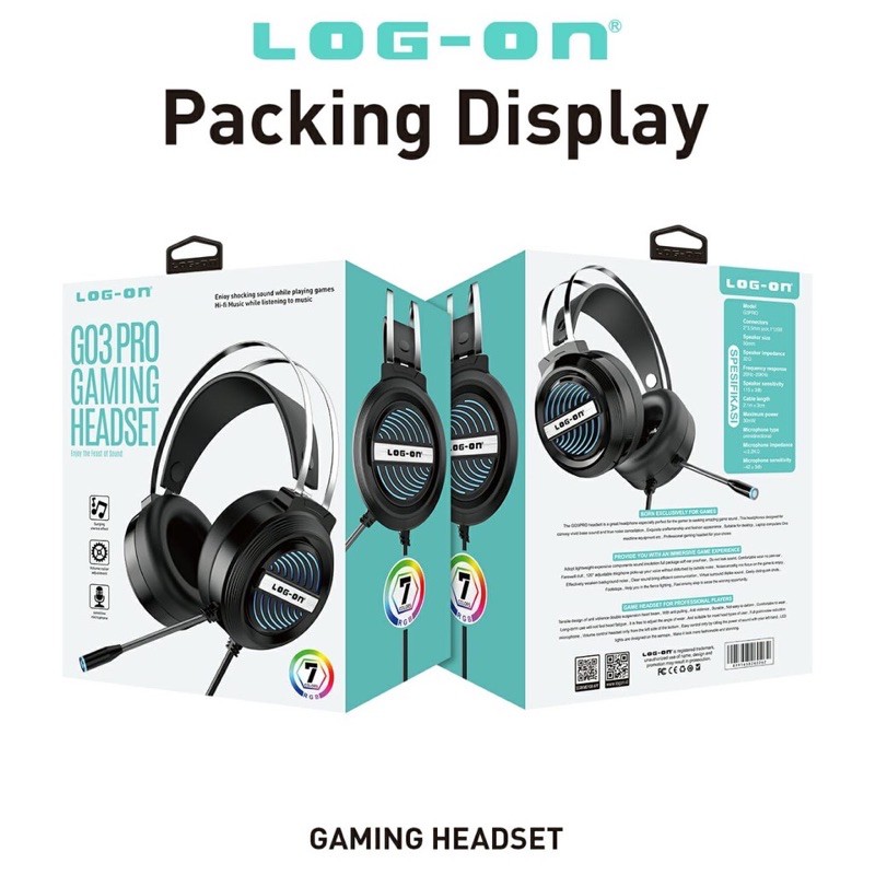 HEADSET / HANDSFREE GAMING G03 PRO LOG-ON-GARANSI