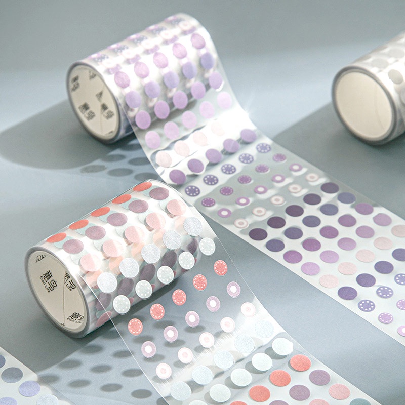 Colorful Dot Markers Roll Deco Stickers - Stiker Gulung Kertas Lucu Unik Murah