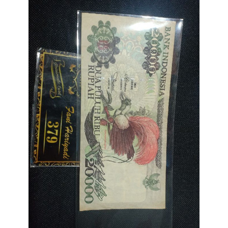 uang kuno 20000 cendrawasih tahun 1990