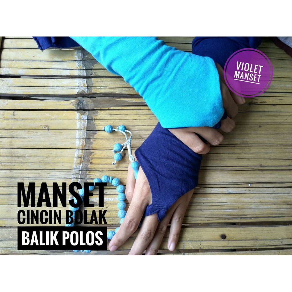 Manset Cincin Polos Bolak Balik / Manset Cincin 2 warna / Handsock Cincin Polos 2in1