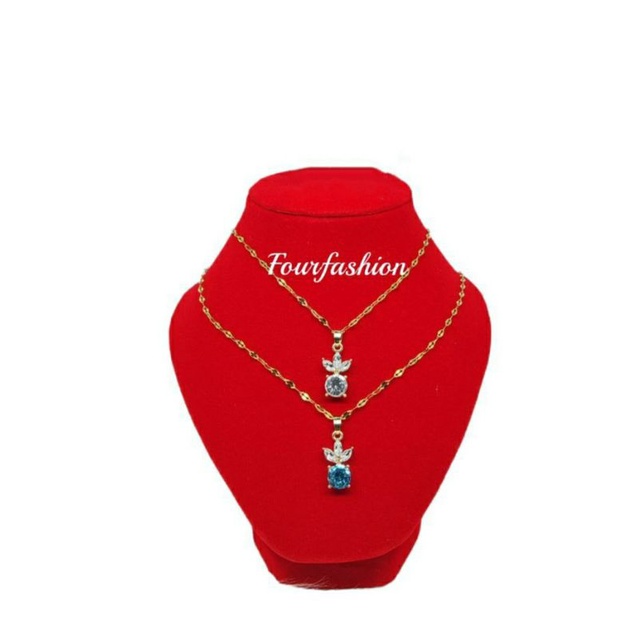 Fourfashion Kalung Korea Anti Karat Permata Liontin Kalung Wanita Titanium Perhiasan Emas Untuk Wanita Necklace Aksesoris Fashion JX030