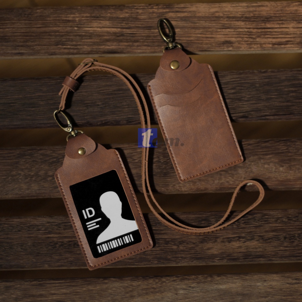 

Name Tag ID Card Holder QUICK Lanyard Kulit Multifungsi Souvenir Kantor Gantungan