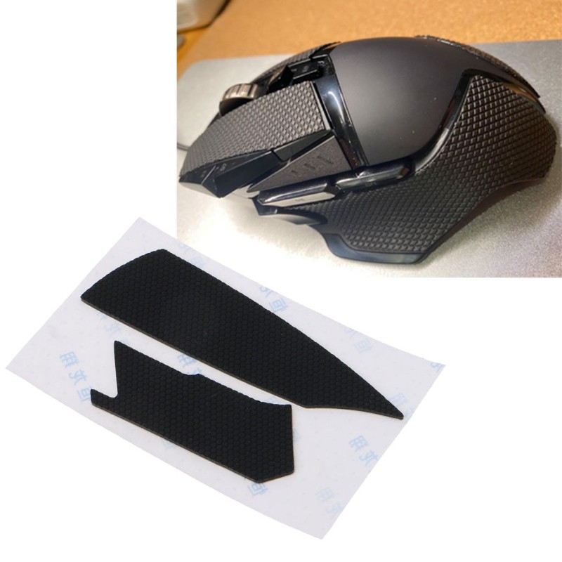 Grip Skin Mouse Dua Sisi Handmade Anti Slip Warna Hitam Untuk Logitech G502