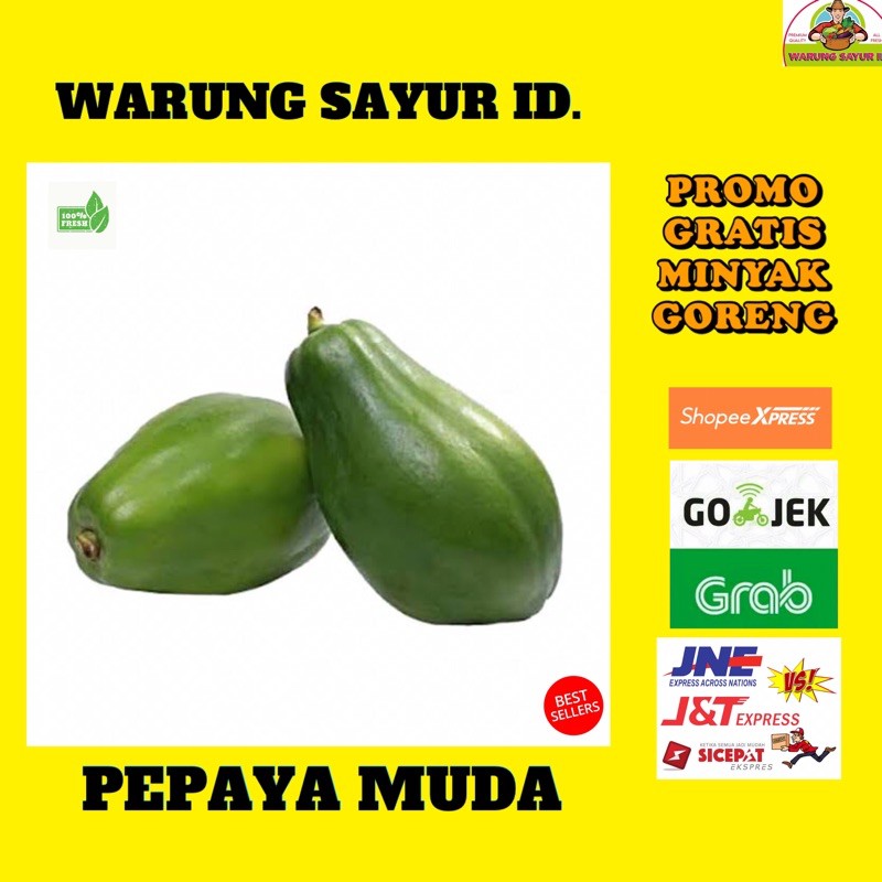 

PEPAYA HIJAU MENTAH PER BUAH ESTIMASI BERAT 1 KG