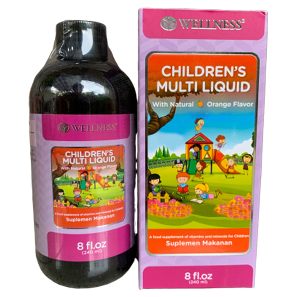 WELLNESS CHILDREN'S CHILDREN MULTI VITAMIN VITAMINS LIQUID MULTIVITAMIN MULTIVITAMINS ANAK 240 ML