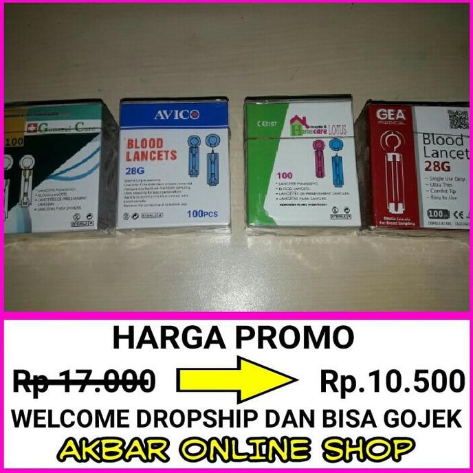Jarum Lancets Bisa Digunakan Untuk Alat Easy Touch, Nesco, Gluco Dr