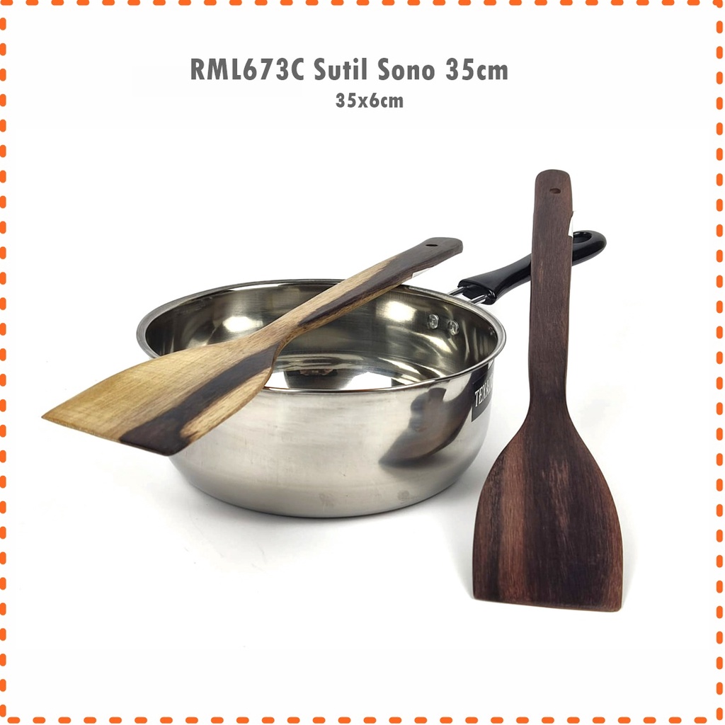 Sutil/Spatula/Sodet Kayu Mahoni &amp; Sonokeling 35cm &amp; 45cm