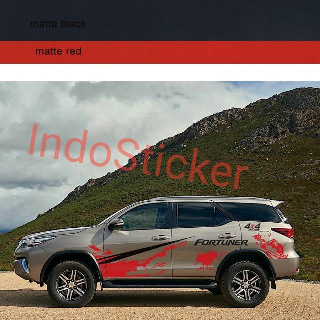 Promo sticker stiker mobil Fortuner stiker 4x4 Fortuner murah