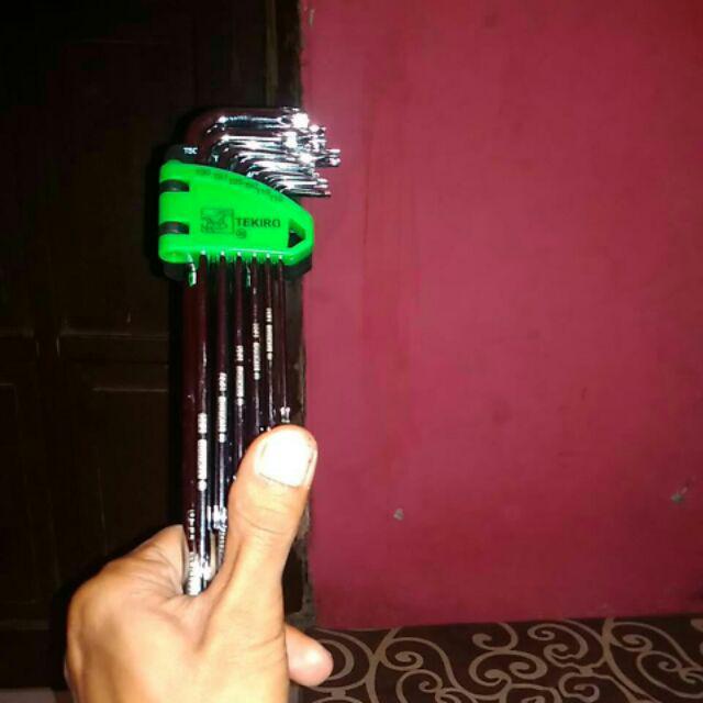 Tekiro Kunci L Bintang Panjang Tanpa Lubang 9 Pcs Torx Set 9 Pcs Termurah Berkualitas