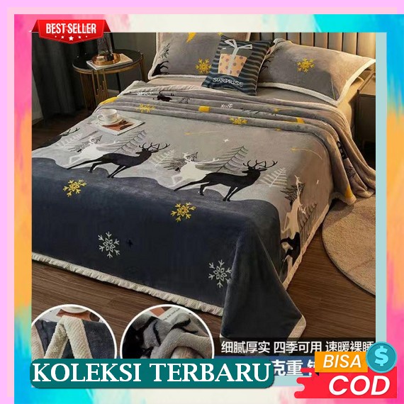 Selimut Selimut Import Srh Jumbo Bulu Tebal Motif Dewasa Super Halus. (L9T3) Selimut Import Bedcover