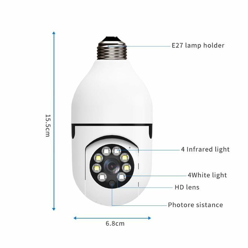 YOOSEE BOHLAM IP CAMERA WIRELESS FULL HD 1080P 4 LED WHITE LIGHT 4 LED INFRARED CCTV WIFI WIRELESS INDOOR