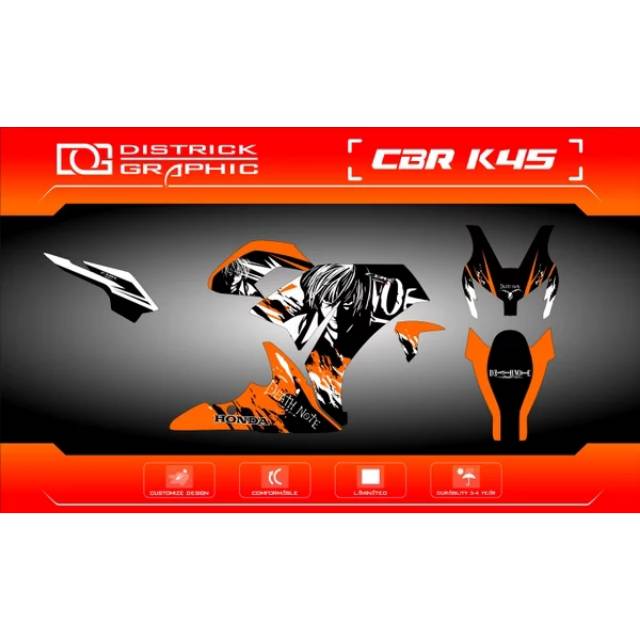 Decal fullbody CBR K45 Orange #decal
#decalcustom
#decalmotor
#striping
#stripingmotor
#stiker