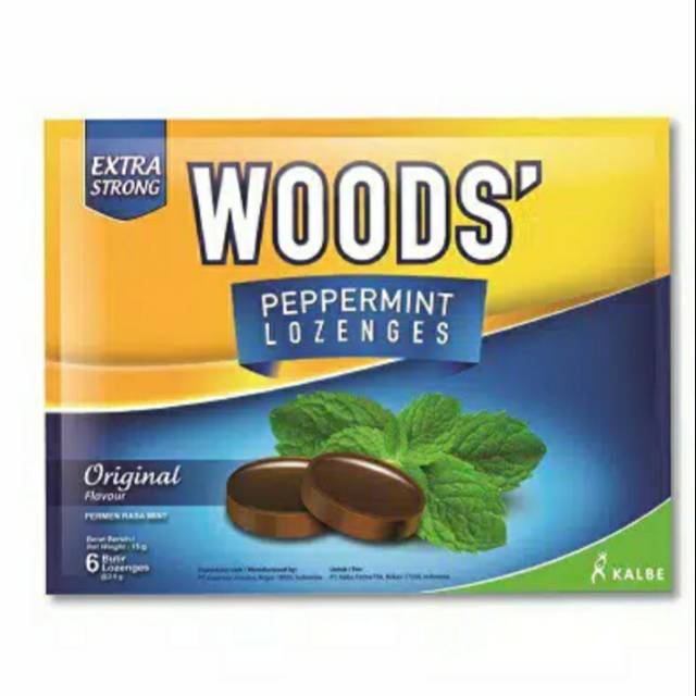 

Woods Peppermint Lozenges isi 6 butir