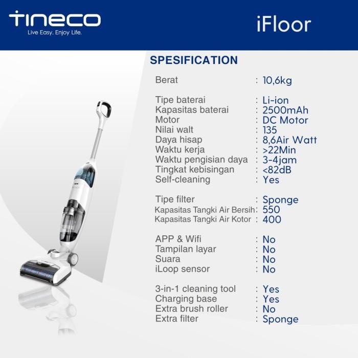 Tineco Ifloor Cordless Wet Dry Vacuum Cleaner And Mop / Penyedot Debu