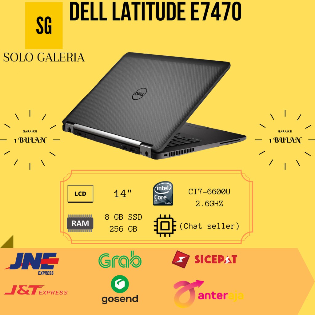 Laptop Dell Latitude E7470 i7 Gen 6 Ram 8GB SSD 256GB