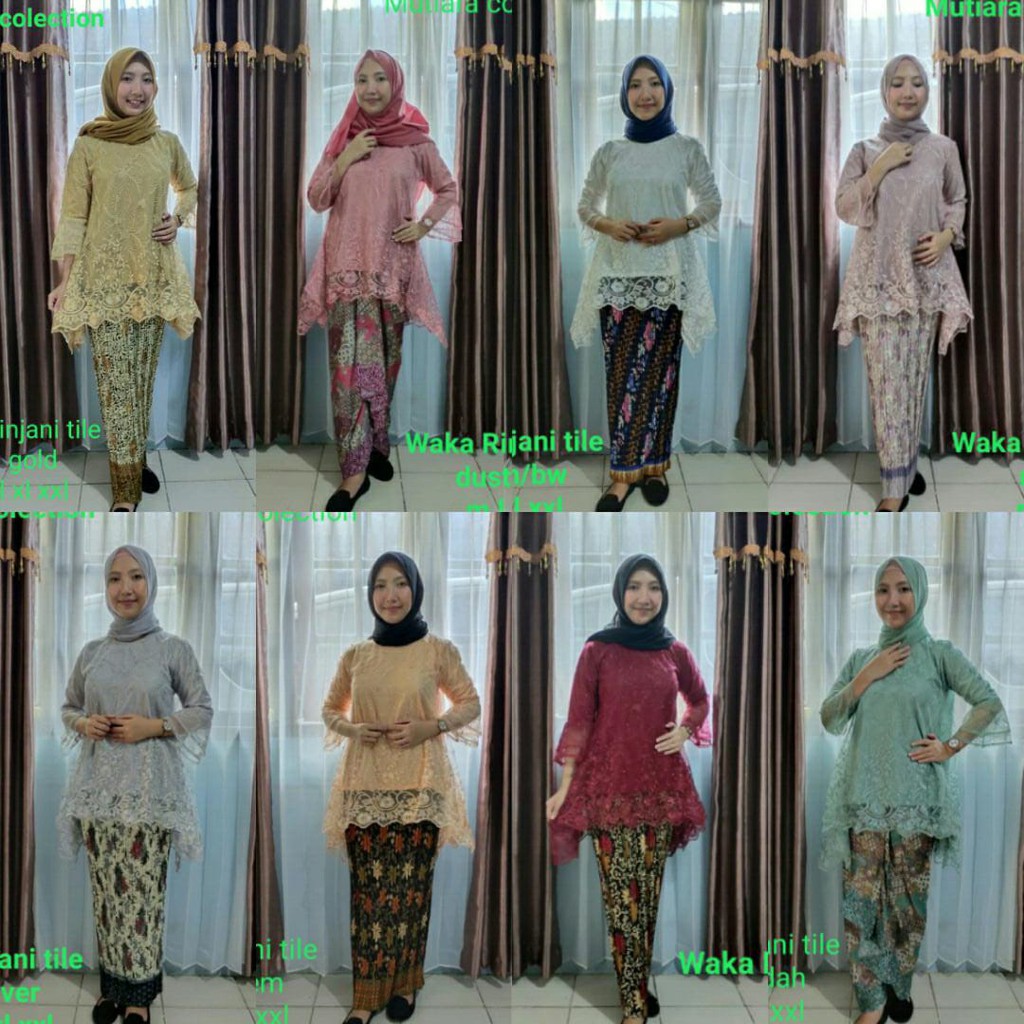 Kebaya Modern Waka Rinjani Tulle Aneka Pilihan Warna