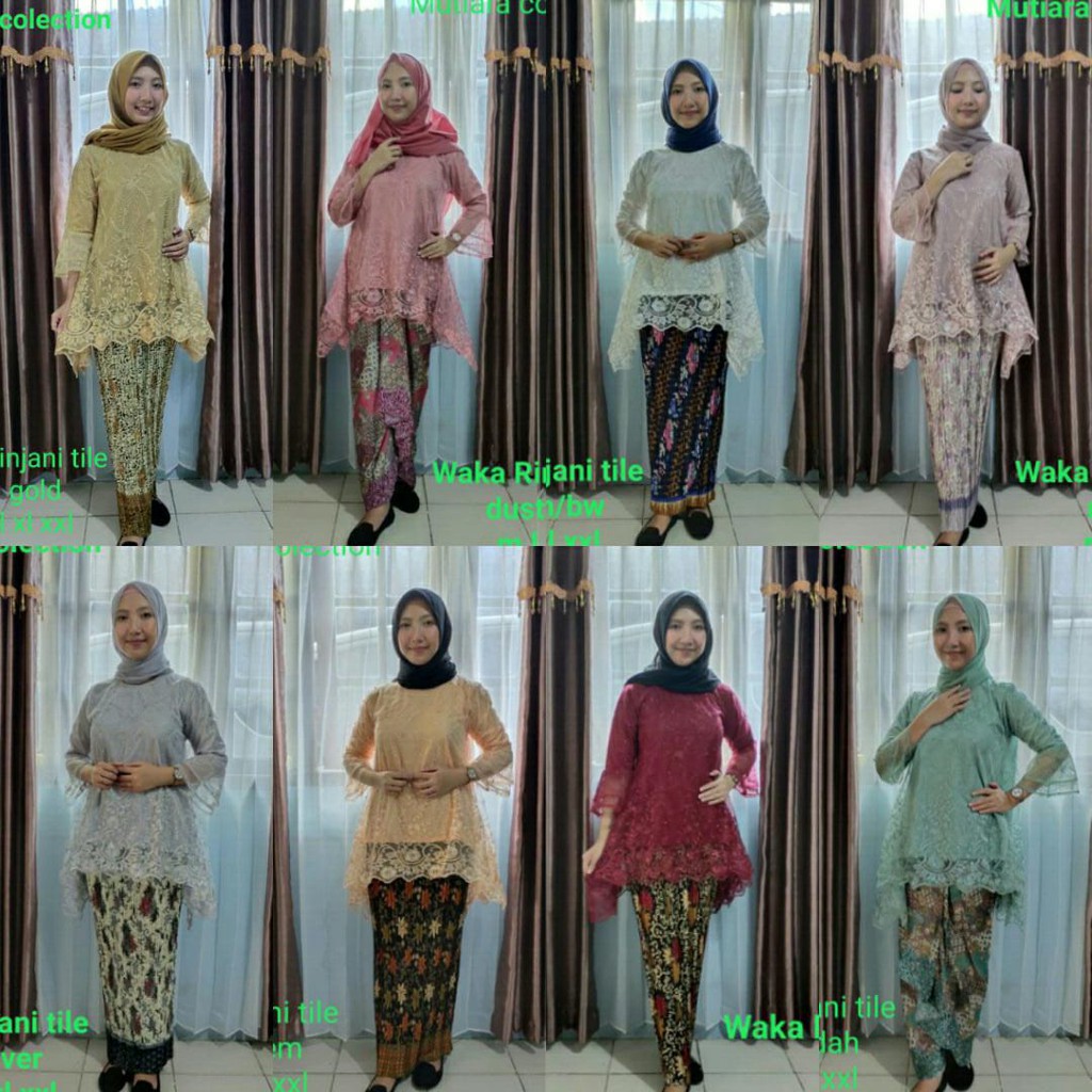 Kebaya Modern Waka Rinjani Tulle Aneka Pilihan Warna