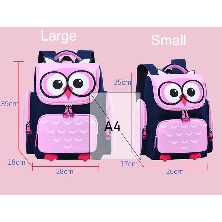 ARMELIA SHOP_Tas Sekolah Anak Perempuan / Tas Ransel Anak Motif Terbaru Burung Hantu Bisa COD